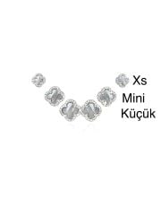 Kenarları Taşlı Yonca Küpe