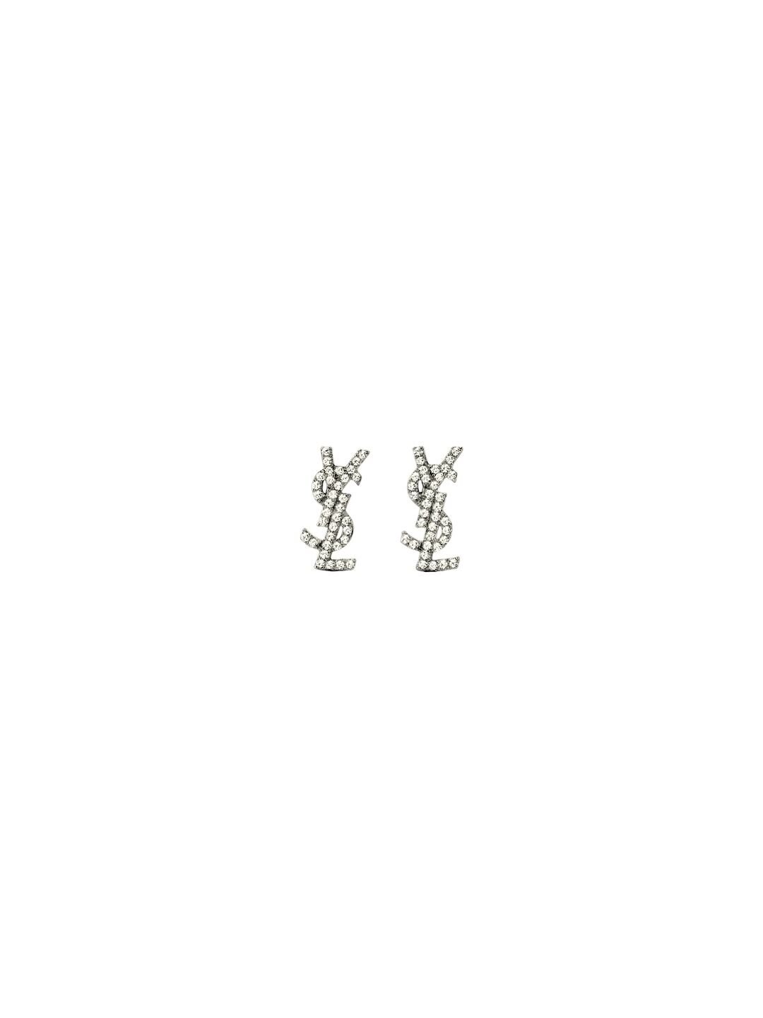 YSL Küçük Taşlı Küpe Gümüş